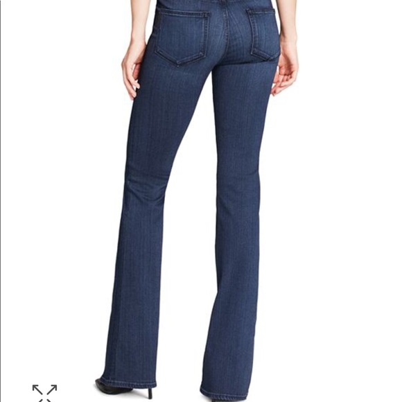 Paige Blue Laurel Canyon Boot Cut Jeans - Premium Denim - Dark Blue color - Picture 6 of 8